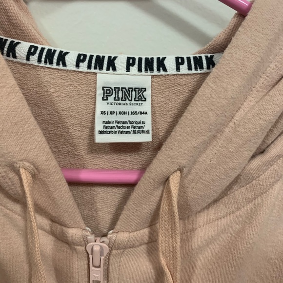 VICTORIA SECRET PINK ZIP UP HOODIE (OVERSIZED) - Picture 2 of 4